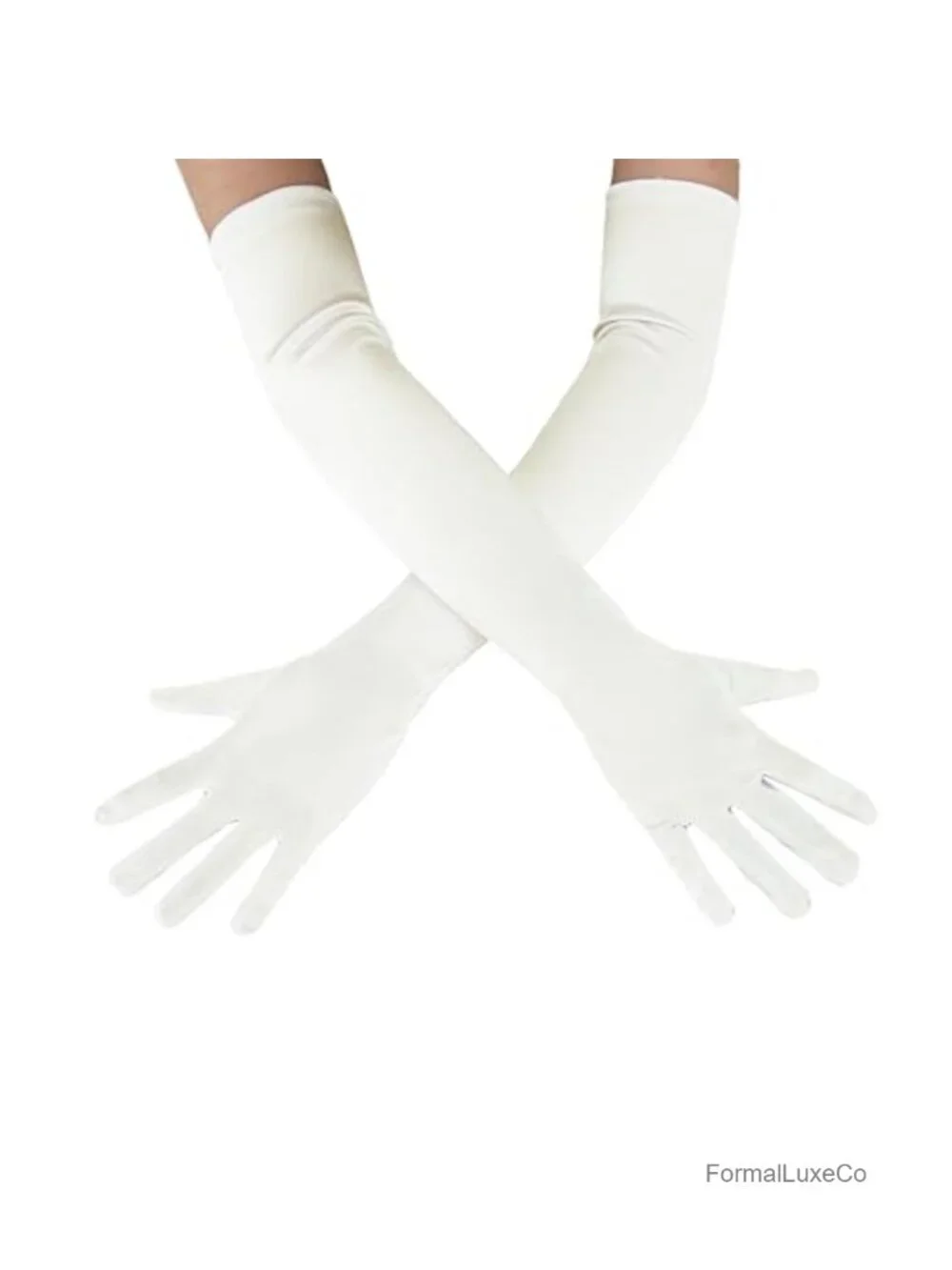 Luxurious Satin Adult Elbow Length Gloves for 1920s Party Costume